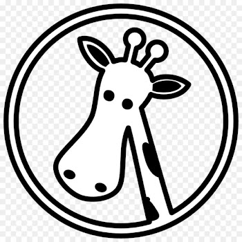 Giraffe Drawing Black and white Clip art - Animal Head Outline Giraff 