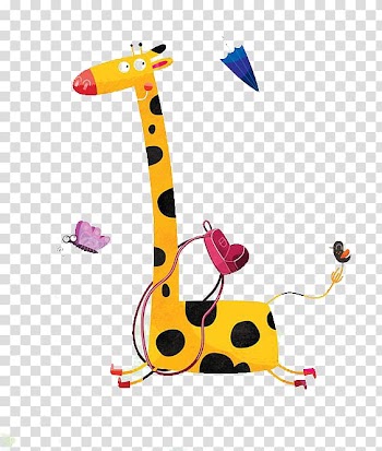 Giraffe Drawing Watercolor painting Illustration, Cartoon Giraffe transparent background PNG clipart