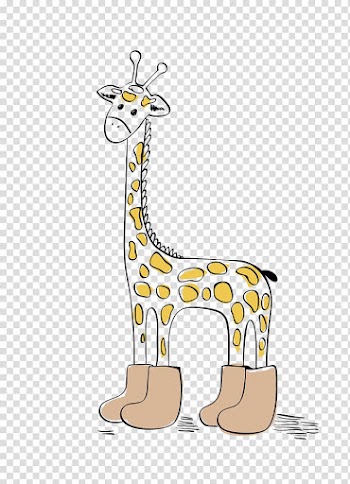 Giraffe Euclidean Illustration, cartoon line cute Giraffe transparent background PNG clipart