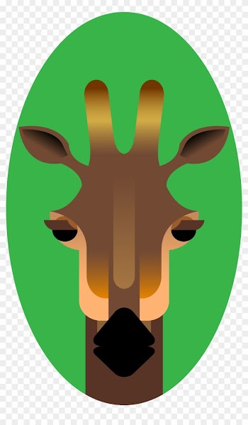 Giraffe, Flat, Design, Flat Design, Brown, Africa, - Portrait Of A Woman In A Rose Dress