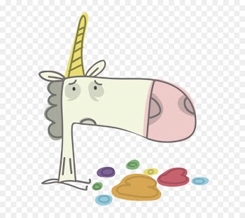 Giraffe Illustration - Sad unicorn animal 