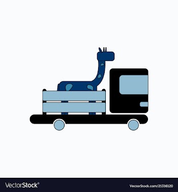 Giraffe in carhand drawn can be used for kids or vector image