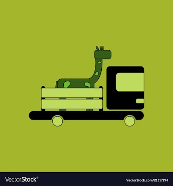 Giraffe in carhand drawn can be used for kids or vector image