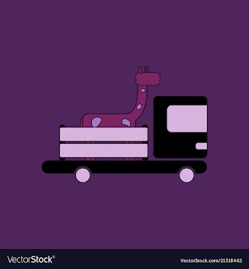 Giraffe in carhand drawn can be used for kids or vector image