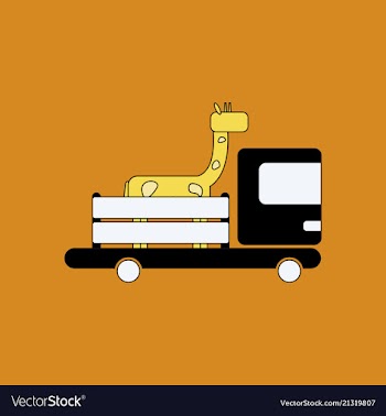 Giraffe in carhand drawn can be used for kids or vector image