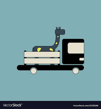 Giraffe in carhand drawn can be used for kids or vector image