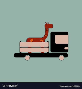 Giraffe in carhand drawn can be used for kids or vector image