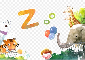 Giraffe Lion Zoo Illustration - Zoo kids 