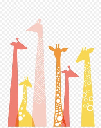 Giraffe Paper Wall decal Color Giclxe9e - Giraffe silhouette 