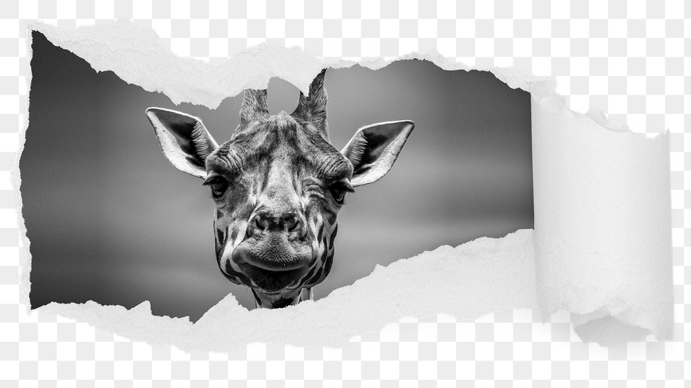 Giraffe png ripped paper sticker, | Free PNG - rawpixel