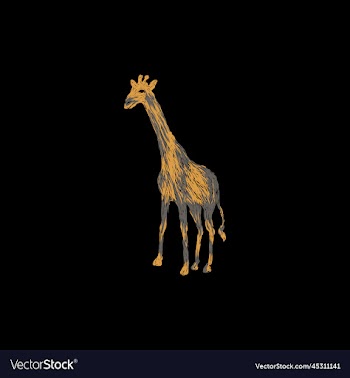 giraffe standing artwork design