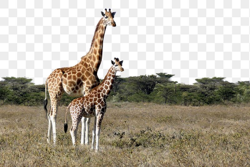 Giraffes png border sticker, animal, | Free PNG - rawpixel