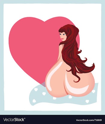 Girl and heart valentines day vector image