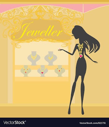 Girl and jewellerys vector image