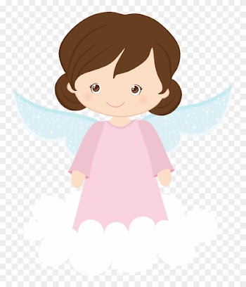 Girl Angel Cliparts - Desenho Anjinho Menina