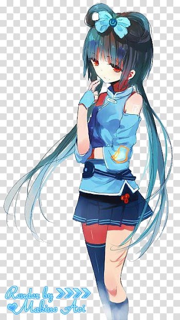 Girl anime character transparent background PNG clipart