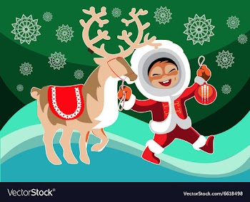 Girl beer snowfly vector image