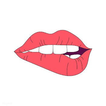 Girl biting her lip vector | Free stock vector - 487629