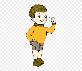 Girl Black, Small, Outline, People, Boy, Happy, Kid, - Small Boy Drawing