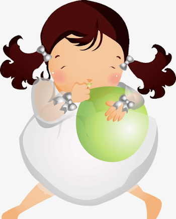 Girl Blowing Balloons, Blow A Balloon, Girl, Cartoon PNG Image and ...