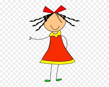 Girl Bow Clip Art At Clkercom Vector Online - Happy Girl Clipart