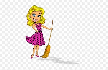 Girl Cleaning Room Png Clipart