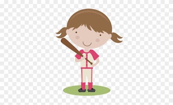 Girl Clipart Baseball Player - Girl Baseball Player Clip Art