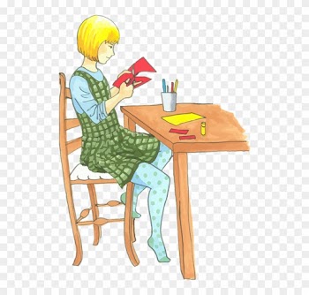 Girl Crib Cliparts 18, - Girl Working On A Project Clipart