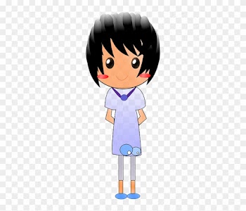 Girl, Cute, Shy, Child, Happy, People, Anime - Скромность Пнг