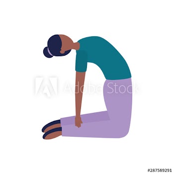 Girl doing yoga pose vector design