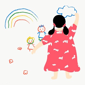 Girl drawing on a board at home during the coronavirus pandemic illust.. | Free  transparent png - 2311346