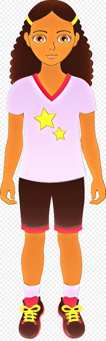 Girl, Drawing, Silhouette, Clothing, Yellow PNG