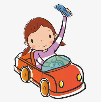 Girl Driving A Car, Girl Vector, Car Vector, Transportation PNG ...