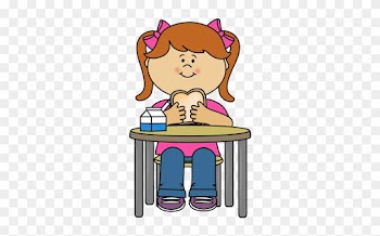 Girl Eating A Sandwich - Girl Eating Sandwich Clipart