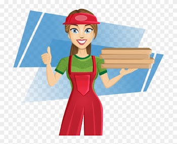 Girl Engineer Clipart - Pizza Delivery Girl Clipart