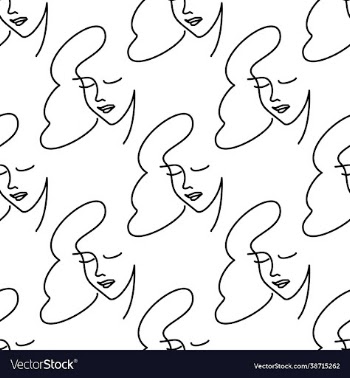 girl face one line