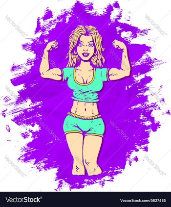  					Girl fitness purple vector image														