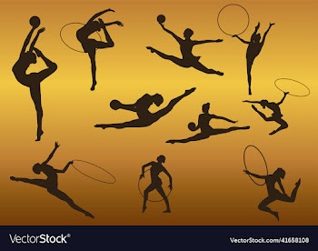 girl gymnastic sport silhouette sportswoman