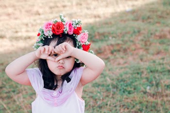 Girl Hand on Her Face