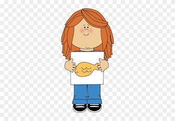 Girl Holding A Drawing - Girl Drawing Clipart