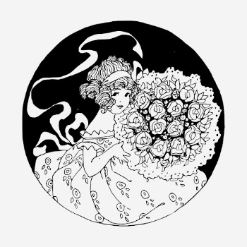 Girl holding flower bouquet illustration. | Free Photo Illustration - rawpixel