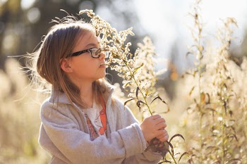Girl Holding Green Leaf Plant