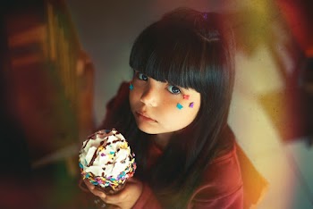 Girl Holding Ice Cream