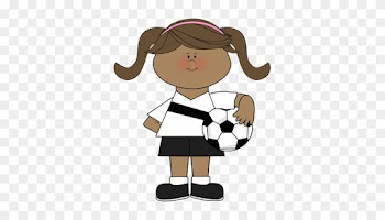 Girl Holding Soccer Ball Clip Art - Girl Holding Ball Clipart