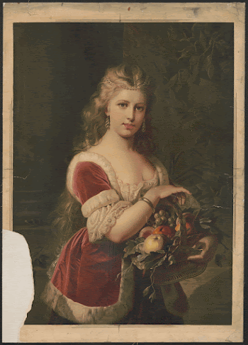 [Girl holdng basket of fruit] | Free Photo - rawpixel