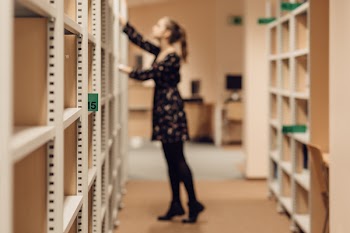 Girl in a library 3