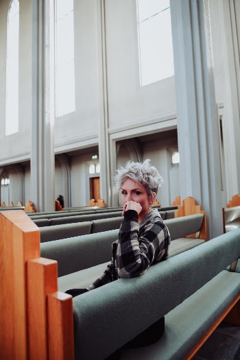 Girl in Church - Reykjavik Iceland