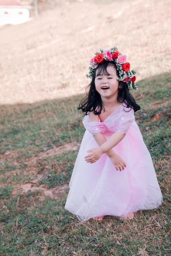 Girl in Pink Dress