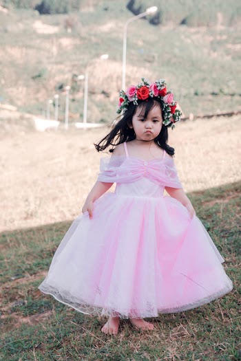 Girl In Pink Gown