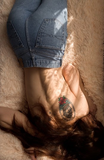 Girl in sun ray